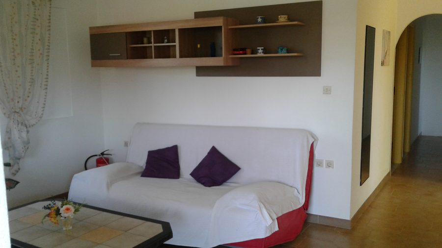 Wohnbereich eines Bungalows auf Korfu